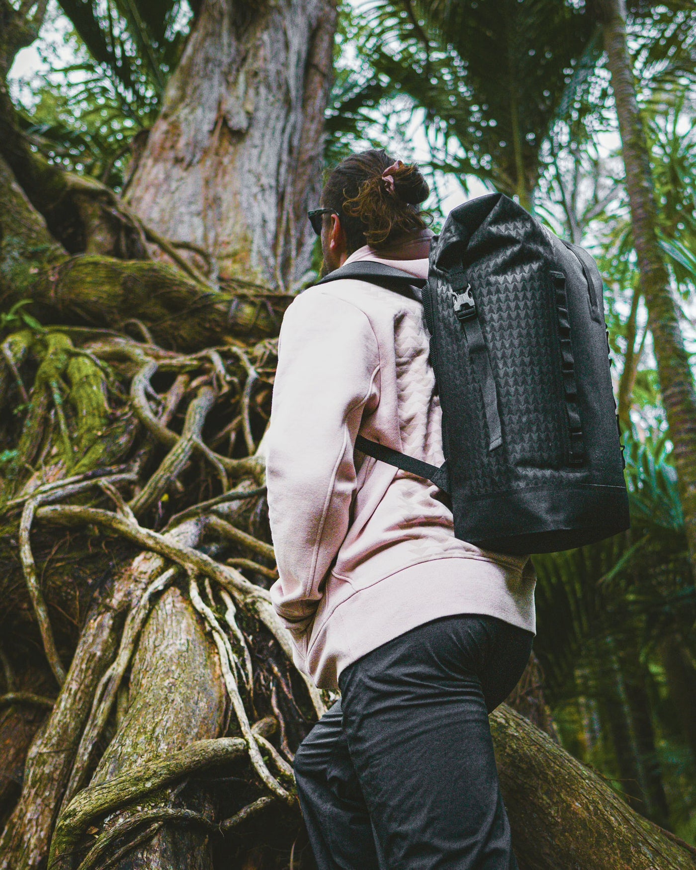 Rolltop Backpack - Black Wolf – On The Roam